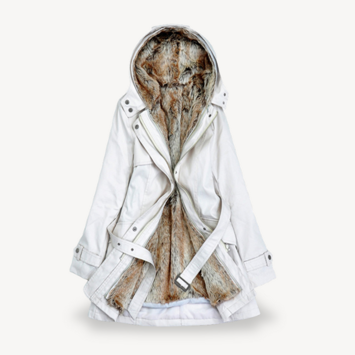 Drune | Damen Parka-Jacke mit Kunstfellfutter