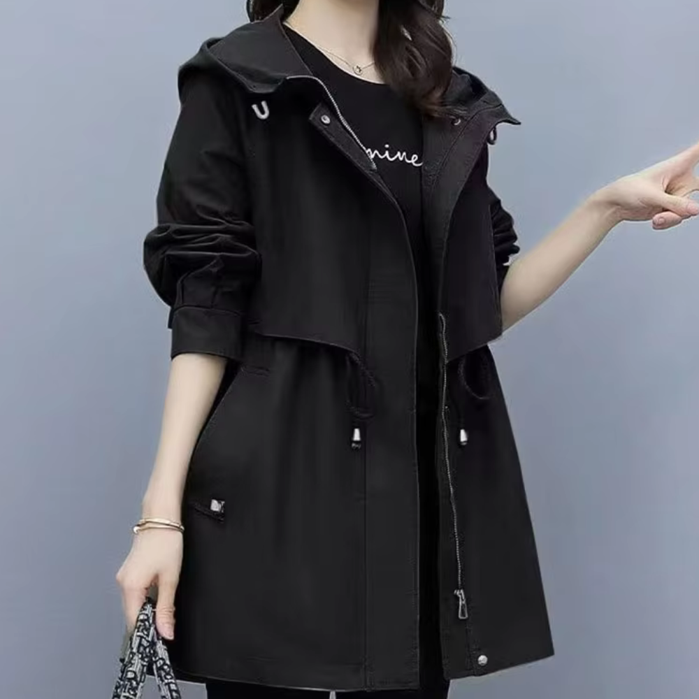 Drune | Warme Kapuzenjacke mit Schnürung für Damen im Herbst