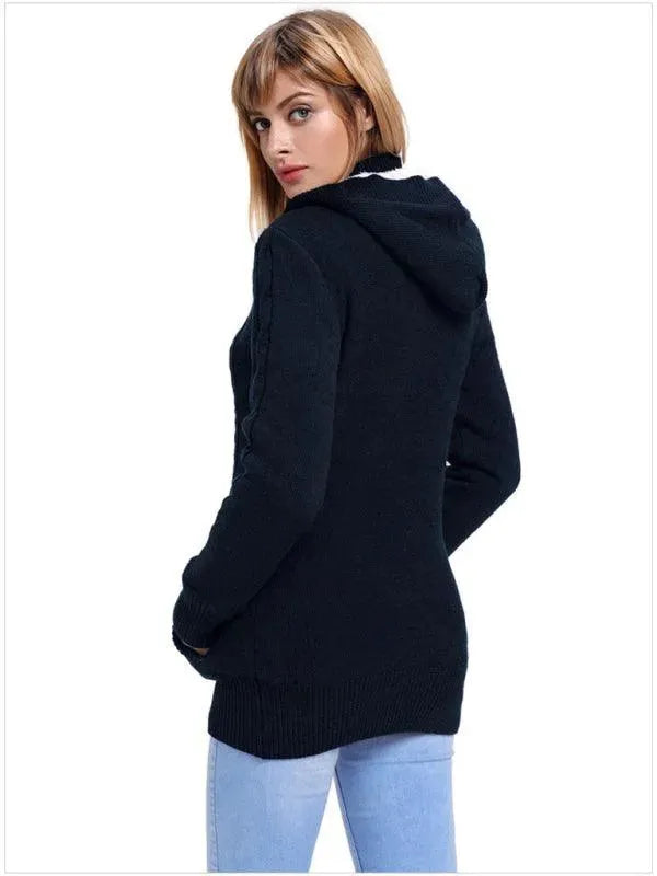 Drune | Lässiger KapuzenStrickjacke Pullover