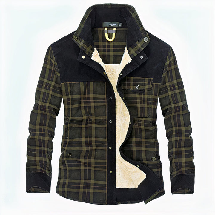 Drune | Herbst Warmflanelljacke Für Männer Mit Karomuster