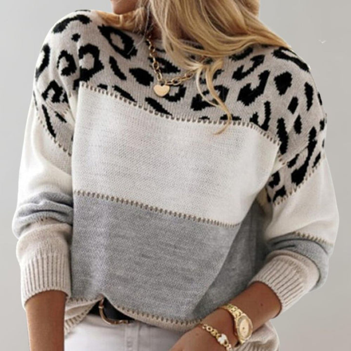 Drune | Warmer Pantherdruck Damenpullover