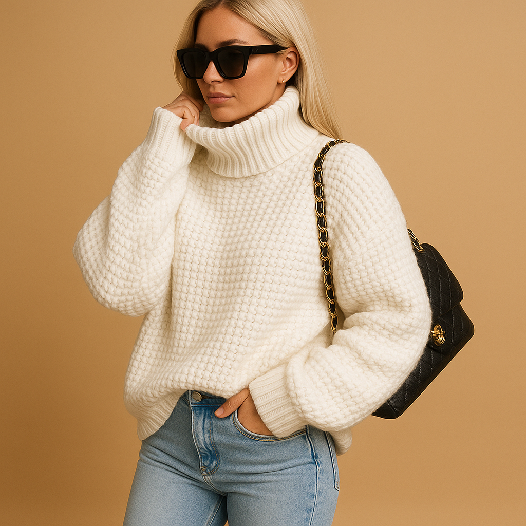 Drune | Eleganten Strick Damen Rollkragenpullover