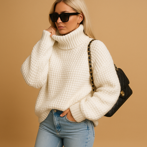 Drune | Eleganten Strick Damen Rollkragenpullover