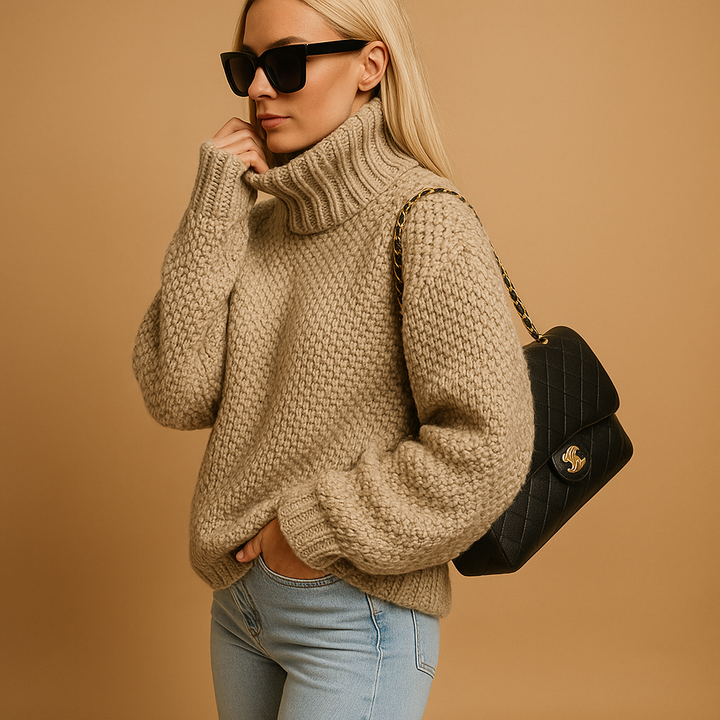 Drune | Eleganten Strick Damen Rollkragenpullover