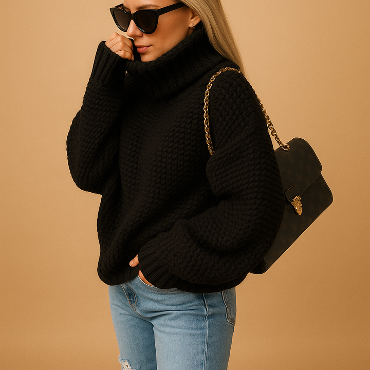Drune | Eleganten Strick Damen Rollkragenpullover