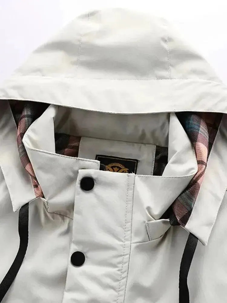 Drune | Wasserdichte Kapuzen Herren Windbreaker Jacke