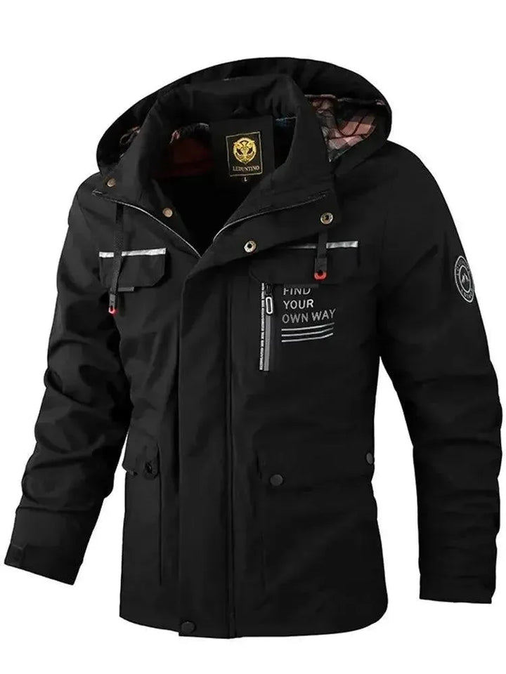 Drune | Wasserdichte Kapuzen Herren Windbreaker Jacke