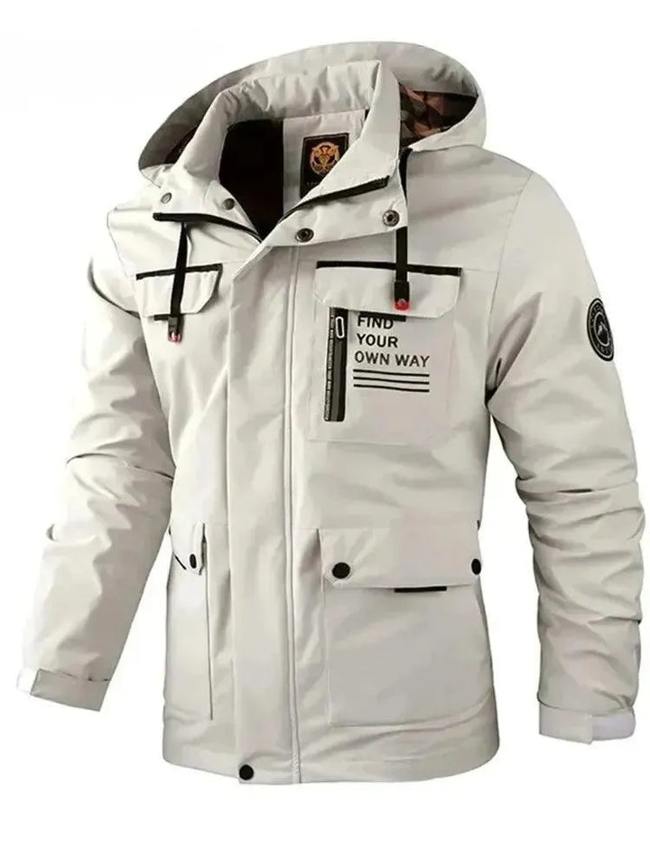 Drune | Wasserdichte Kapuzen Herren Windbreaker Jacke