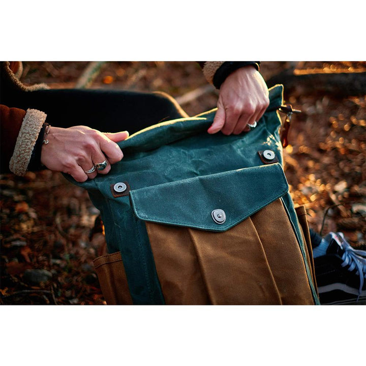 Drune | Canvas Rolltop Rucksack - LundaStyle - Nachhaltig und stilvoll für Abenteurer