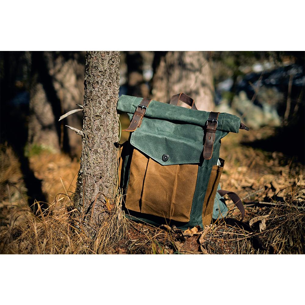 Drune | Canvas Rolltop Rucksack - LundaStyle - Nachhaltig und stilvoll für Abenteurer