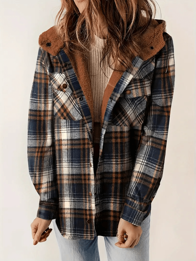 Drune | Shacket mit Faux-Schaffellkragen - Gemütliche Schicht - Lässiges Herbst-Essential