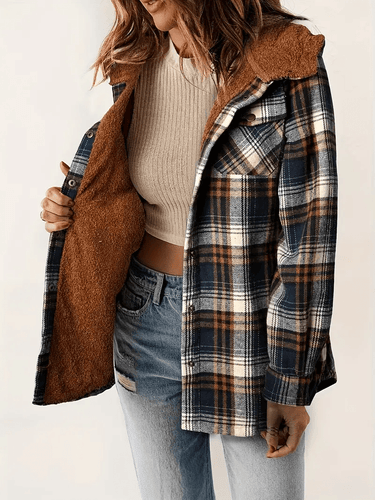 Drune | Shacket mit Faux-Schaffellkragen - Gemütliche Schicht - Lässiges Herbst-Essential