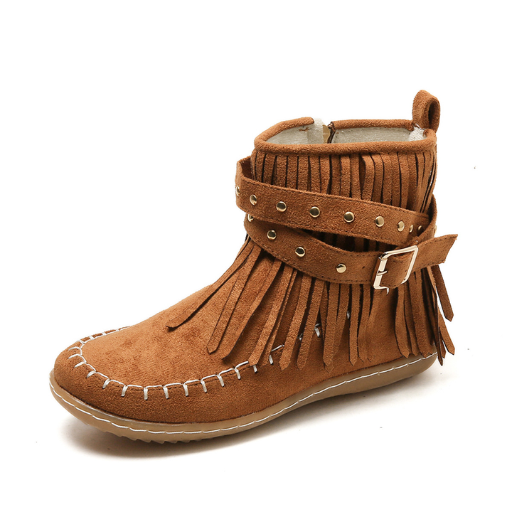 Weiche Boheme Western Damen Fransen Bequeme Stiefel Drune