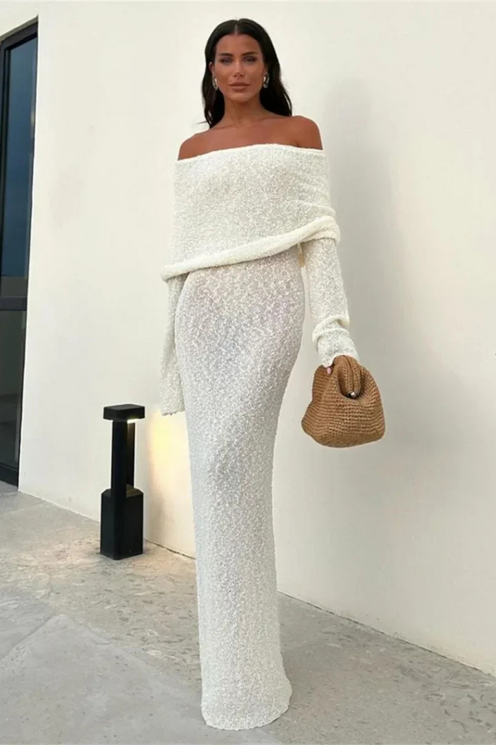 Drune | Elegante Weiße Kleider Maxi