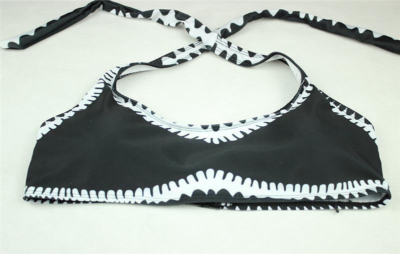 Drune - Schwarz-Weißer Bandeau-Bikini