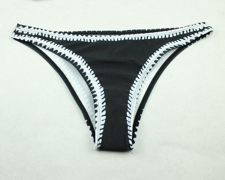 Drune - Schwarz-Weißer Bandeau-Bikini