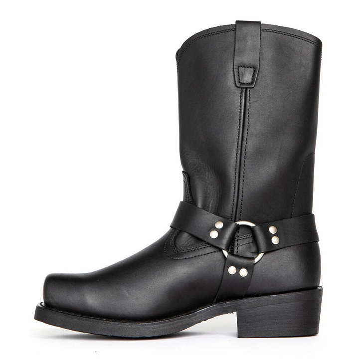 Drune | Herren Western Cowboystiefel Schwarz