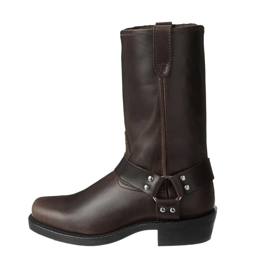 Drune | Herren Western Cowboystiefel Schwarz