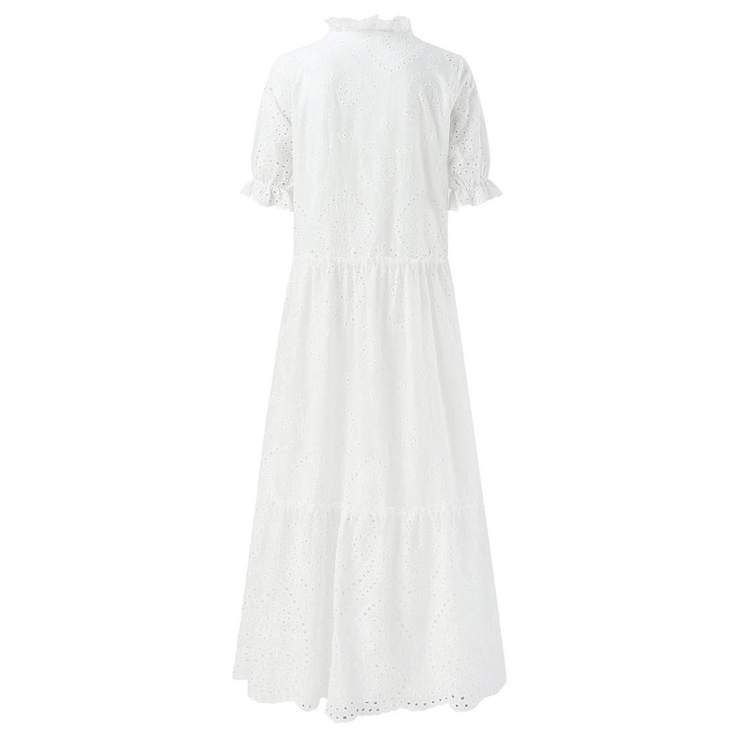 Drune | Weiß Plus-Size Rüschenkleid