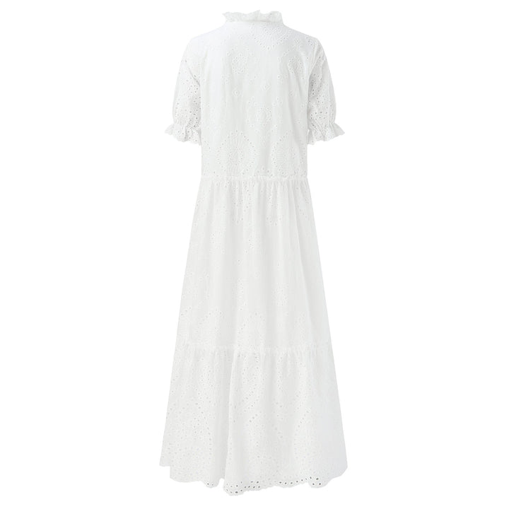 Drune | Weiß Plus-Size Rüschenkleid