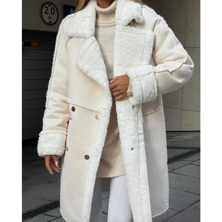 Drune | Kuscheliger Mantel mit Shearling Futter in Übergröße