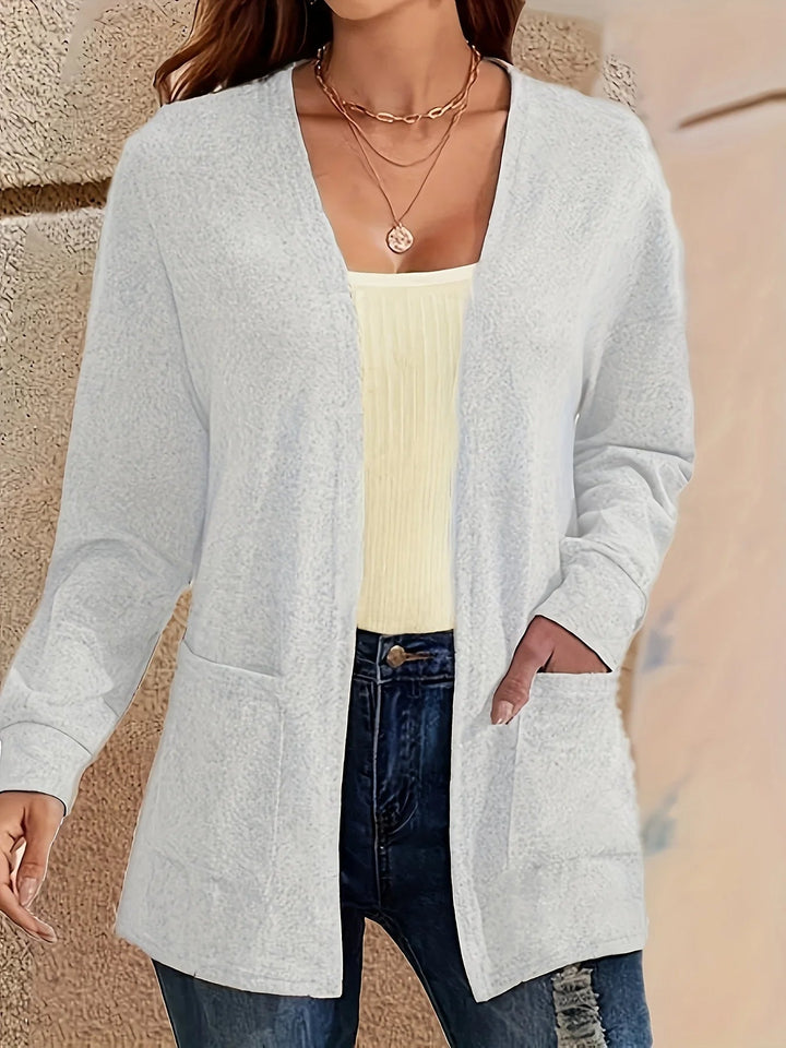 Drune | Stilvolle Strickjacke mit Offener Front & Taschen