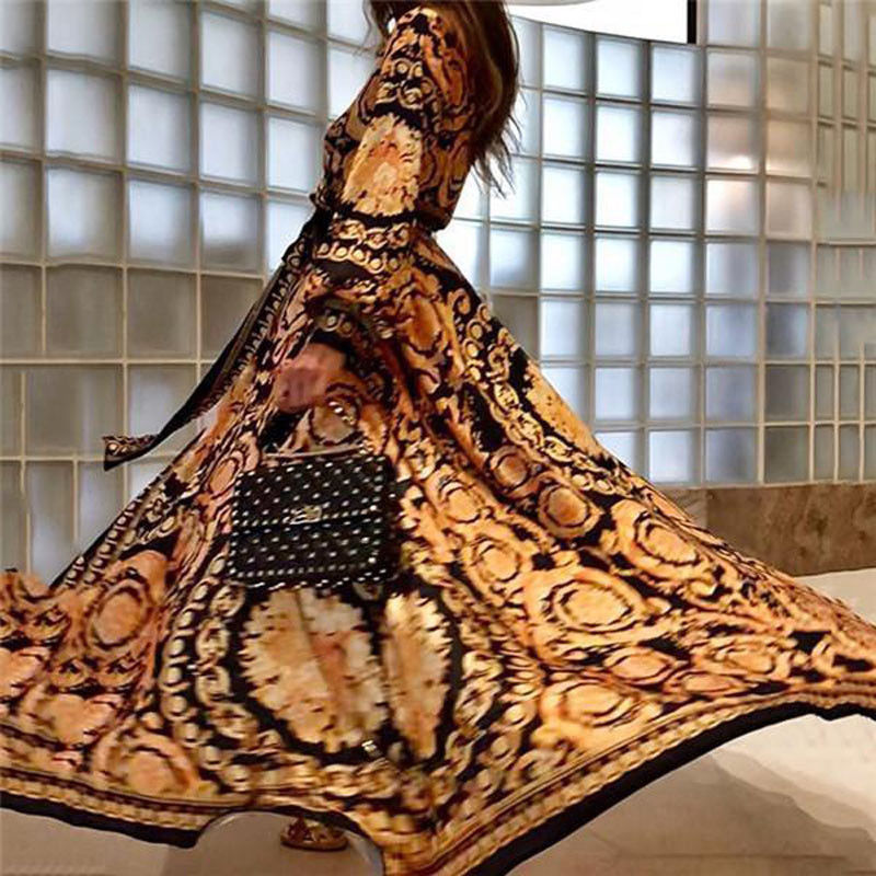 Drune | Boho Damenkleid mit Schlitz