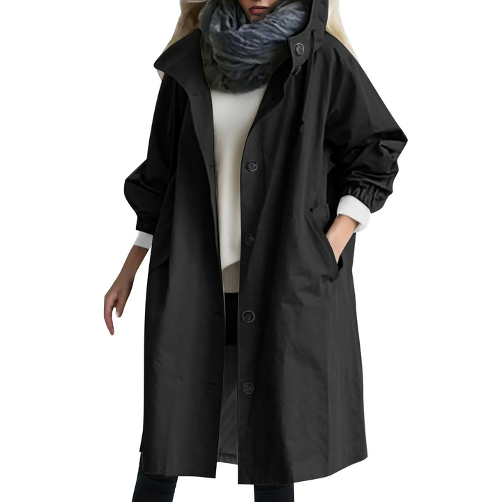 Drune | Winddichter Damen-Trenchcoat mit Kapuze