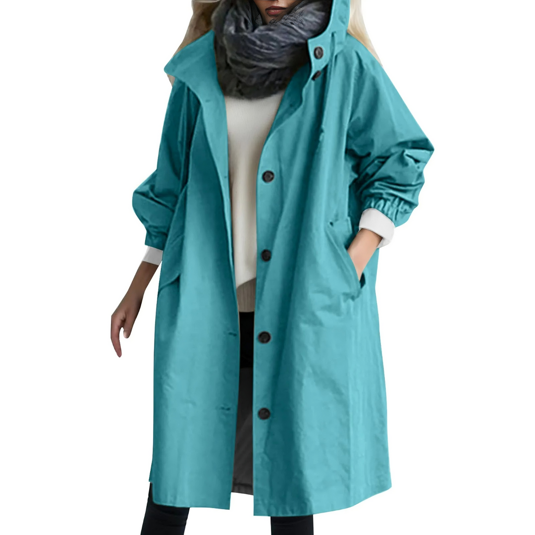 Drune | Winddichter Damen-Trenchcoat mit Kapuze