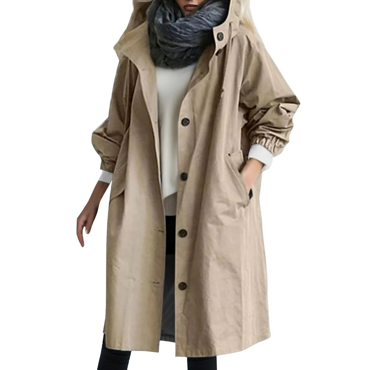 Drune | Winddichter Damen-Trenchcoat mit Kapuze