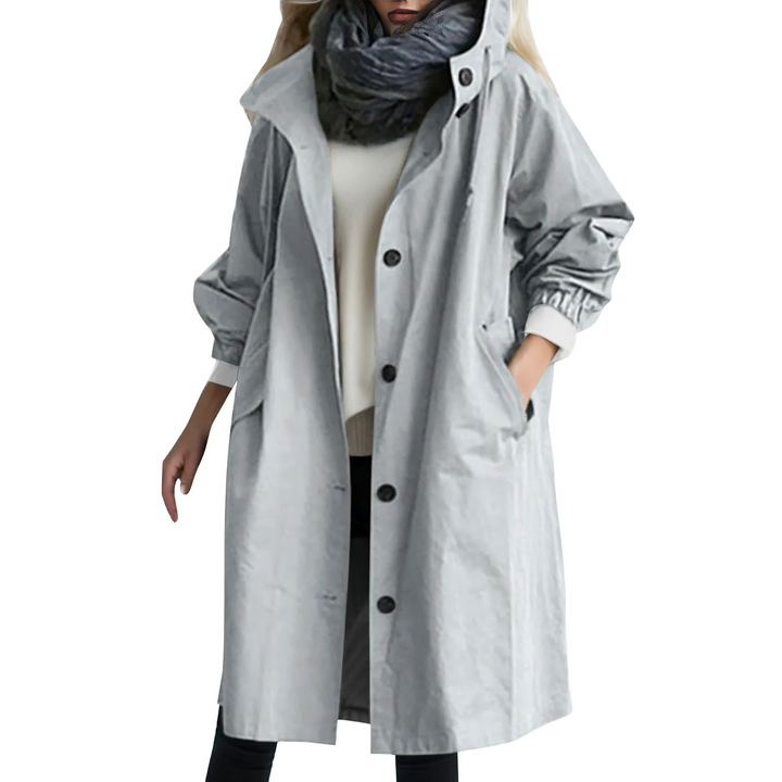 Drune | Winddichter Damen-Trenchcoat mit Kapuze