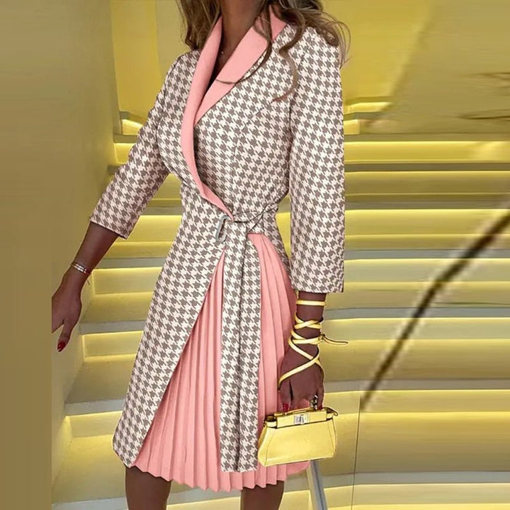 Drune | Elegantes Blazer-Kleid mit Kragen und Gürtel für Damen
