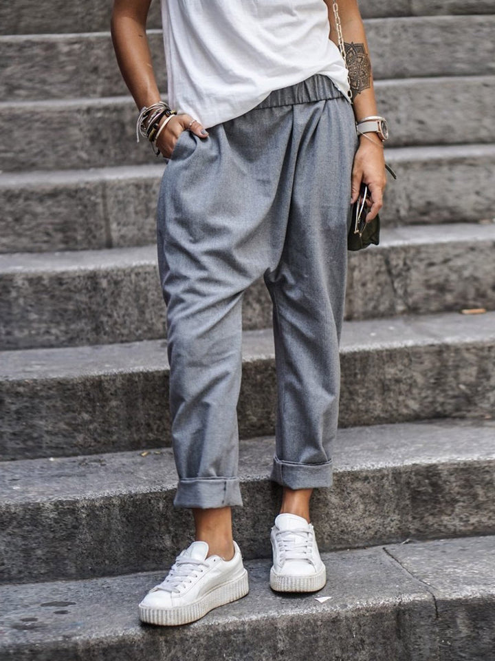 Drune | Lässige Leinenhose Look
