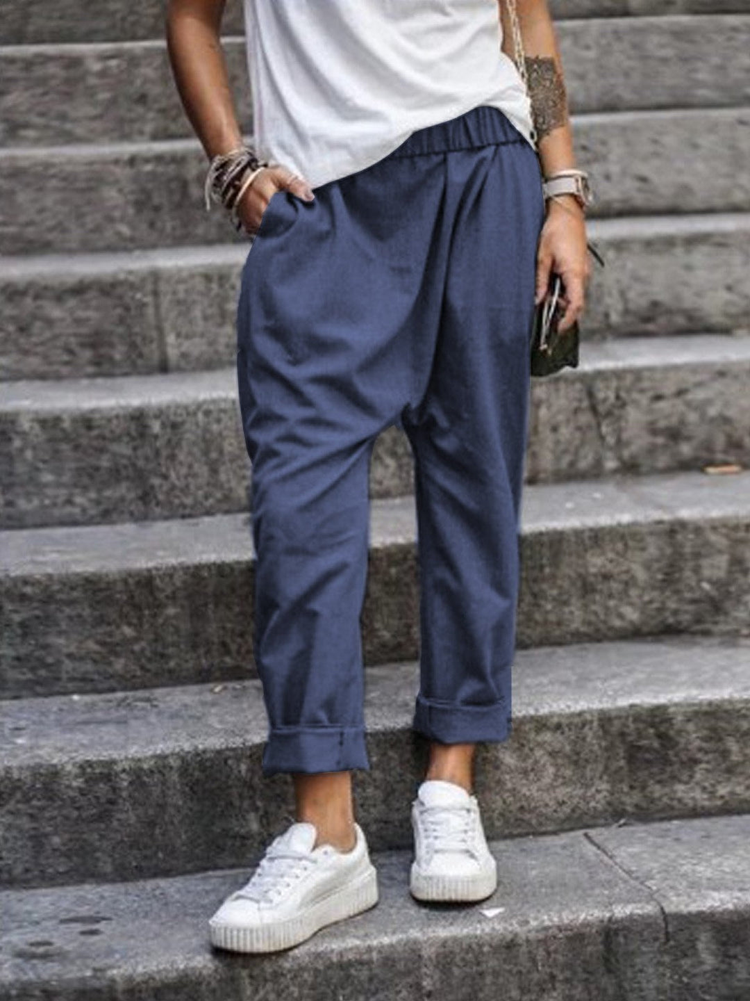 Drune | Lässige Leinenhose Look
