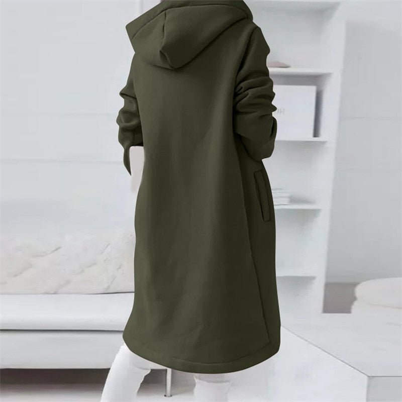 Drune Jacke | Bequeme lange Kapuzenweste für Frauen