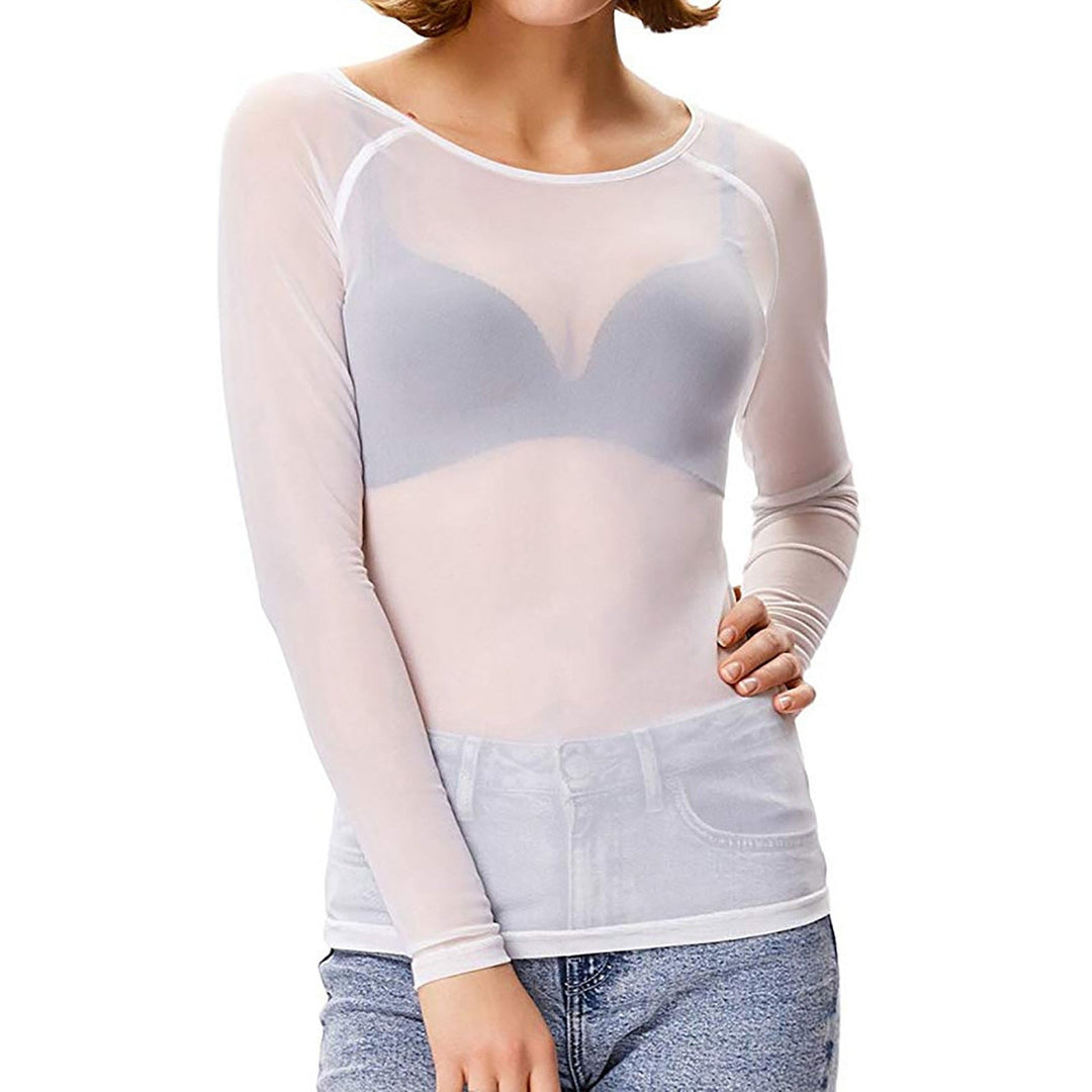 MESH – Verführerisches Durchsichtiges Oberteil mit Langen Ärmeln für Damen
