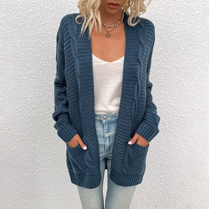 Drune Strickjacke | Bequemer langer Strickmantel für Frauen