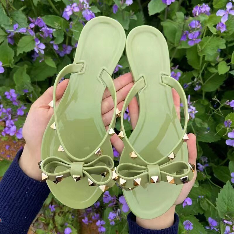 Drune | Nieten-Schleife-Knoten Flip-Flops Sandalen