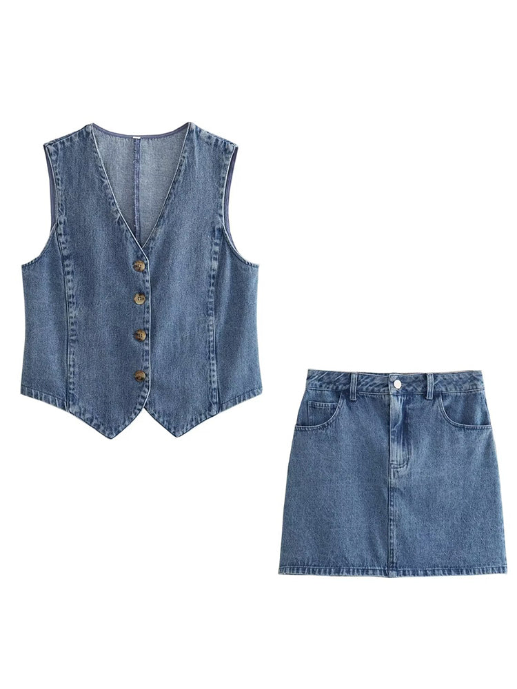 Drune | Damen Blaue Jeansjacke