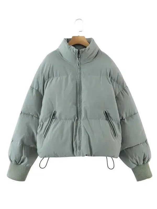Drune | Frauen Casual Stehkragen Pufferjacke