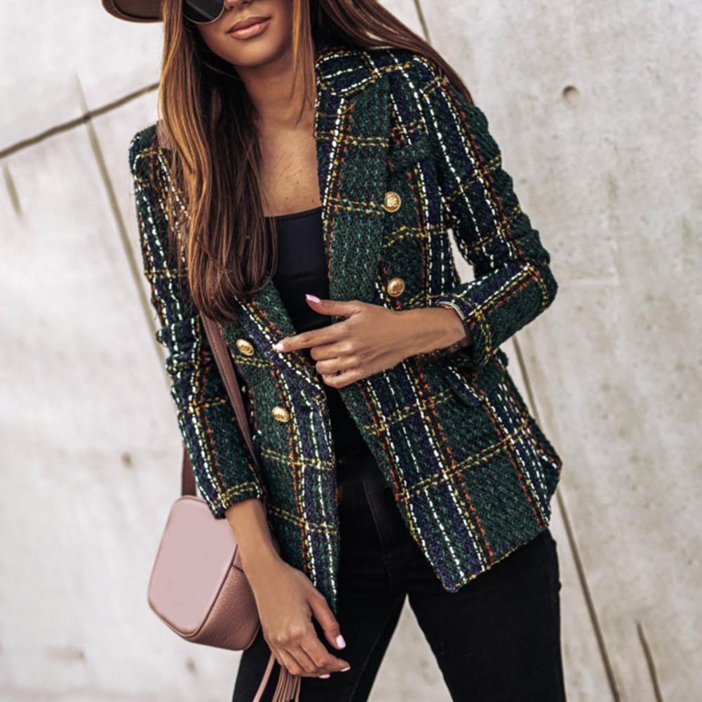 Drune - Karierter modischer Blazer mit seitlichen Taschen