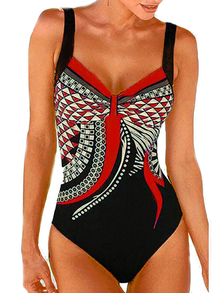 Drune | Damen Kombinierter Badeanzug Push Up Sexiger Badeanzug
