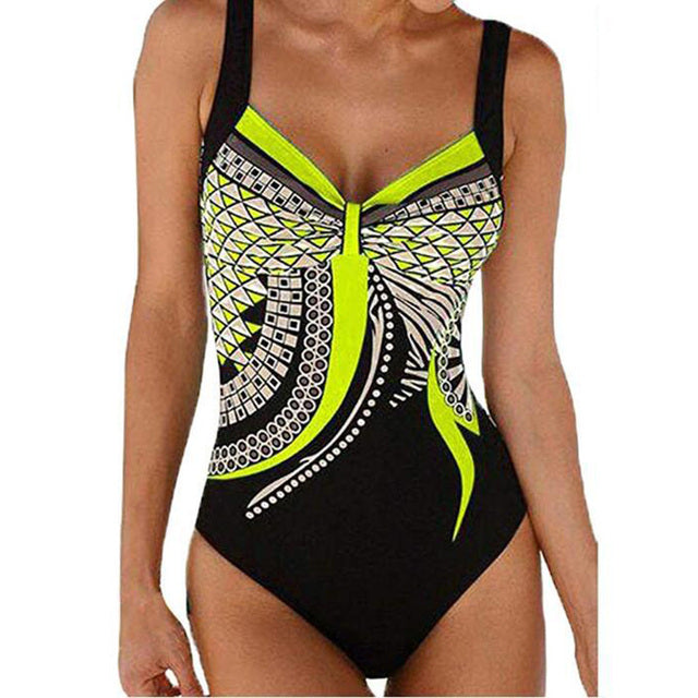 Drune | Damen Kombinierter Badeanzug Push Up Sexiger Badeanzug