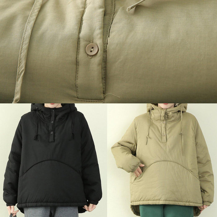 Drune | Plus-Size-Jacken Überbekleidung hellgrün Kapuzenparka mit Kordelzug