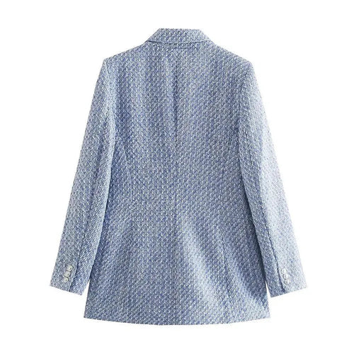 Drune | Damen Doppelt verknöpfter Tweed Blazer
