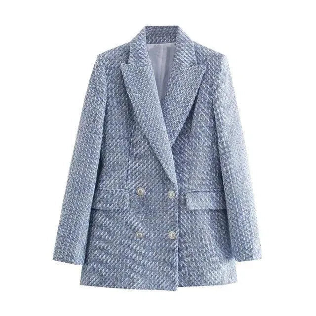 Drune | Damen Doppelt verknöpfter Tweed Blazer