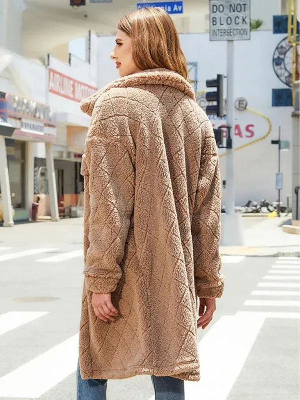 Drune | Damen Karo Plüschhemdjacke