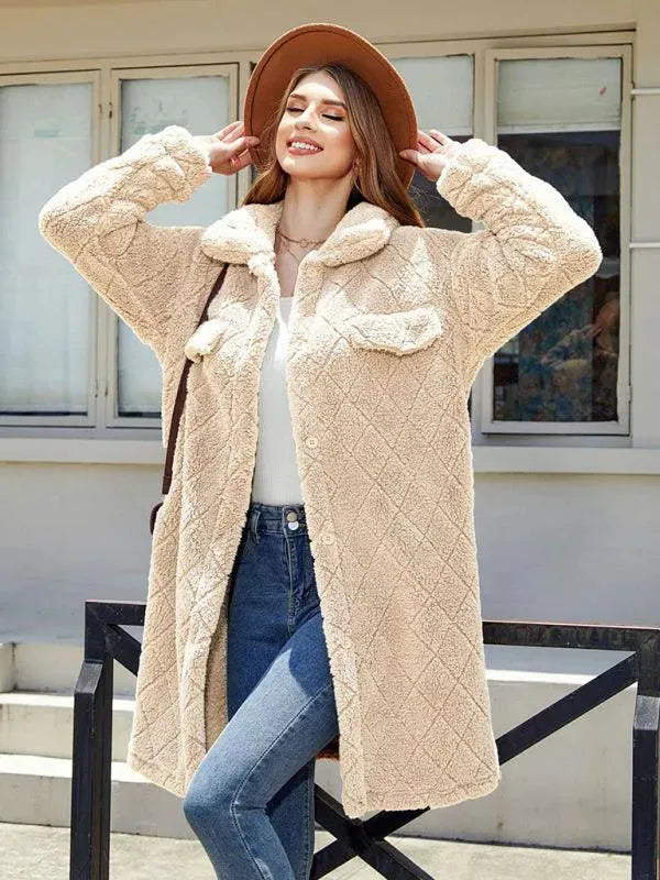 Drune | Damen Karo Plüschhemdjacke