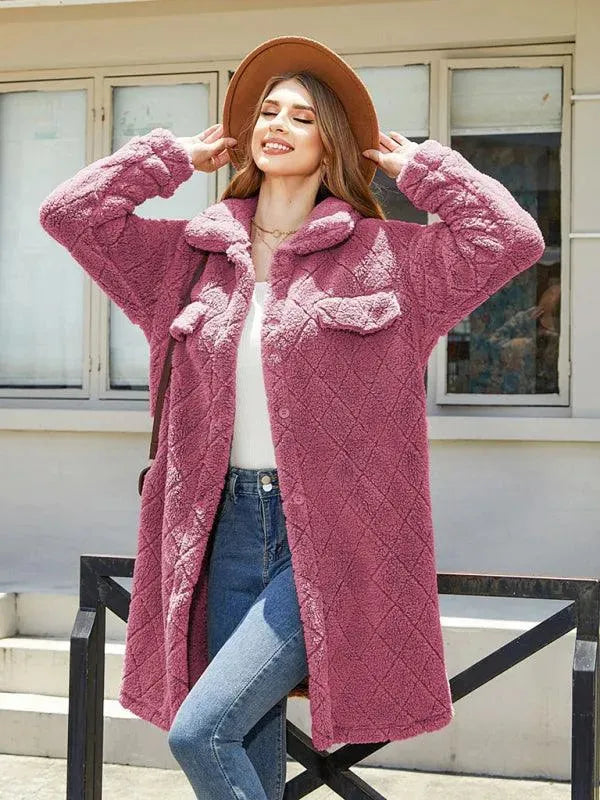 Drune | Damen Karo Plüschhemdjacke