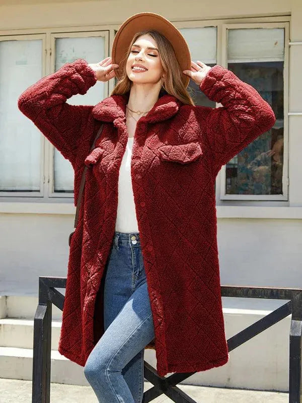 Drune | Damen Karo Plüschhemdjacke